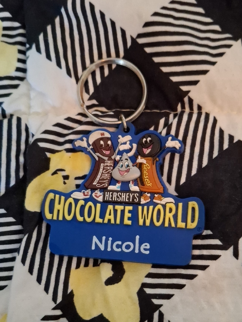 Hershey's Chocolate World Blue Personalized Nicole Keychain